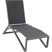Mwh Verona Gartenliege Aluminium/Textilene eisengrau