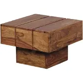 Massivart Couchtisch Sheesham massiv gebeizt 44 x 30 cm - ELIN