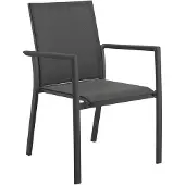 OUTLIV. Lucca Stapelsessel Aluminium/Textilene Dunkelgrau FAJ20011C-7low back