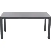 Siena Garden Silva Dining Tisch – 180 x 95 cm, Aluminium (matt anthrazit) & HPL Titan