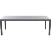 Siena Garden Silva Dining Tisch – 220 x 100 cm, Aluminium (matt anthrazit) & HPL Titan