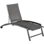 Kettler FORMA II Gartenliege Rollliege Anthrazit / Graphit