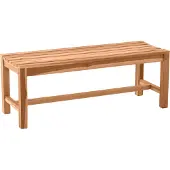 Möbilia Gartenbank 120 cm | Sitzbank 2-Sitzer aus Teak Holz | B 120 x T 42 x H 45 cm | natur | 11020007 | Serie GARTEN