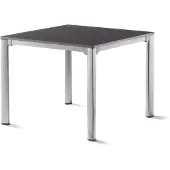 Sieger Gartentisch Vivodur 3740-50 95 x 95 cm Gestell aus Aluminium in graphit, Gartentischplatte aus vivodur in Schief