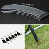 Sweeek - Trampolin 430 cm, internes Sicherheitsnetz und Zubehörpaket - Grau