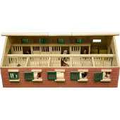 Kids Globe Van Manen Pferdestall mit 9 Boxen 62x42,5x22 cm im Maßstab 1:32