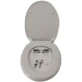 Schutte WC Sitz WHITE, Duroplast Toilettendeckel mit Absenkautomatik, Klobrille, Klodeckel, Toilettensitz Weiß