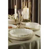 Hermia Concept , BNLZF24Y2B20, Tafelservice (24-teilig), 100 % PORZELLAN, Mehrfarbig, 27 cm