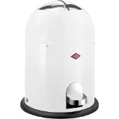 Wesco MINI MASTER Mülleimer WEISS mit 6 Liter Abfallvolumen und Fußtritt / Badeimer / Standabfallbehälter