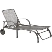 Mwh Chalet Rollenliege - Material: Metall, Farbe: Eisengrau, Maße: 185,5 cmx48 cmx84 cm; 879009