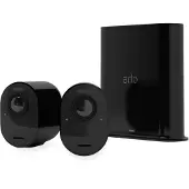 Arlo Ultra 2 Überwachungskamera außen, 2er Set schwarz, IP-Sicherheitskamera, Innen & Außen, Kabellos, 6500 K, 2400 MHz, FCC, IC, CE
