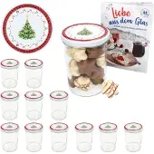 MamboCat 12er Set Sturzglas 435ml Einmachglas + TO-Deckel 82 Weihnachtstraum + Heft