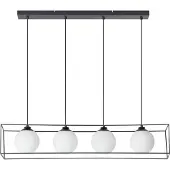 Reality Gabbia Pendelleuchte E14 4-fach Schwarz Matt