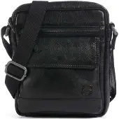 Spikes & Sparrow Leder Umhängetasche Jason Crossover Bag Black schwarz