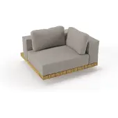 Solpuri Plateau L-Modul Ecke links inkl. Polster Teak
