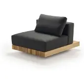 Solpuri Plateau L-Modul Sitz/Rücken inkl. Polster Teak