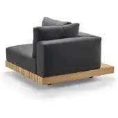 Solpuri Plateau L-Modul Ecke links inkl. Polster Teak