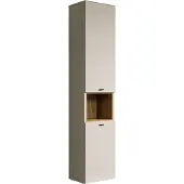 Ebuy24 Bad Sao Paulo Hochschrank Cashmere/Evoke Eiche Melamin B/H/T ca. 40/186/31 cm