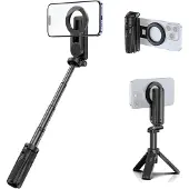 Ulanzi JJ03 Magnetic Bluetooth Selfie Stick for iPhone 12-17 Magsafe/Samsung/Android Smartphone， 3 in 1 Mini Extendable Tripod， Cell Phone Holder， Smartphone Capgrip with Remote Control