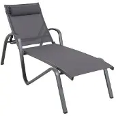 Mwh Forios Sonnenliege Aluminium/Textilene Iron grey