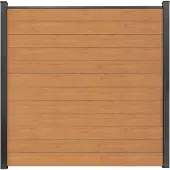 GROEN & JANSSEN Zaun Hauptelement GroJa BasicLine schmal Stecksystem ohne Pfosten 180 x 180 cm Asteiche Natur