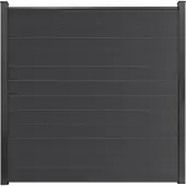 GROEN & JANSSEN Zaun Hauptelement GroJa BasicLine schmal Stecksystem ohne Pfosten 180 x 180 cm anthrazit