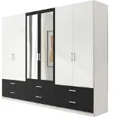Die Möbelfundgrube Kleiderschrank mit Spiegel - weiß - 272 cm - JANNE