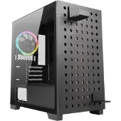 Azza Elise, Tower, PC, Schwarz, ITX, micro ATX, Stahl, Gehärtetes Glas, Multi