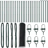 vidaXL Bodenmontierter Sechseckzaun 50 x 0,5 m PVC-beschichteter Stahl