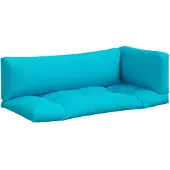 vidaXL Palettenkissen 3 Stk Türkis Oxford-Gewebe 360965