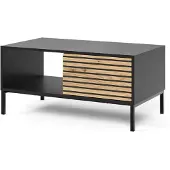 Vicco Couchtisch Eliza Goldkraft Eiche/Anthrazit 90 x 50 cm mit einer Schublade, Model 55181