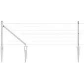 vidaXL Euro-Zaun mit Stacheln 50 x 0,4 m Verzinkter Stahl Silber Netz