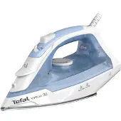 Tefal Virtuo 30 FV2C41E0, Trocken- & Dampfbügeleisen, Keramik-Bügelsohle, 1,9 m, 120 g/min, Blau, Weiß, 27 g/min