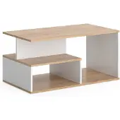 Vicco Couchtisch Hasso Goldkraft Eiche/Weiß 90 x 49.4 cm, Model 55600