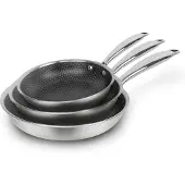 QDESIGN 3-teiliges Induktionskochset mit Antihaftbeschichtung, spülmaschinenfest und ofenfest