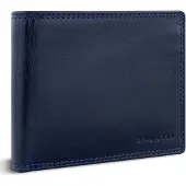 Bugatti Leder Geldbörse Savona Wallet With Flap 8CC Blue dunkelblau