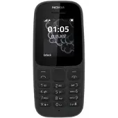 Nokia 105, Balken, Single SIM, 4,57 cm (1.8"), 120 x 160 Pixel, 800 mAh, Schwarz