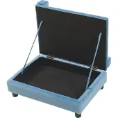 En.casa Hundesofa 'Salkonssad' Haustierbett mit Staufach 60 x 45 x 24 cm Samt Blau