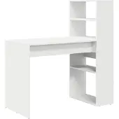 vidaXL Schreibtisch mit Regal Weiß 113 x 54 x 120 cm Holzwerkstoff