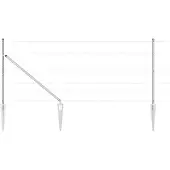vidaXL Schweißdrahtzaun mit Spikes 25 x 1 m Verzinkter Stahl Silber