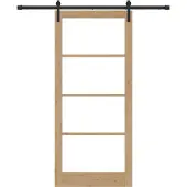 vidaXL Schiebetür ORKDAL Natürlich und Schwarz 93 x 211 cm
