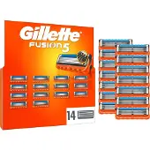 Gillette Fusion 5 Klingen Herren, 14 Original Rasierklingen, Orange