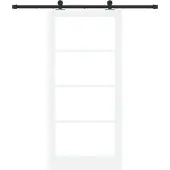 vidaXL Schiebetür ORKDAL Weiß und Schwarz 93 x 202 cm