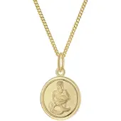Trendor 28468-02 Kinder Sternzeichen Wassermann Gold 333 mit vergoldeter Kette