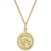 Trendor 28468-01 Kinder Sternzeichen Steinbock Gold 333 mit vergoldeter Kette
