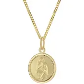 Trendor 28468-09 Kinder Sternzeichen Jungfrau Gold 333 mit vergoldeter Kette