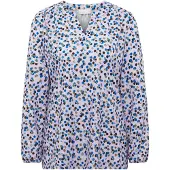 Goldner Kurzarmbluse "Elegantes Blusenshirt mit V-Ausschnitt" Schulterpasse mit Kräuselung