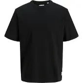 Jack & Jones Rundhalsshirt "JJEDOVER TEE SS CREW NECK", Herren, Gr. M, schwarz, Single Jersey, Obermaterial: 100% Baumwolle, unifarben, relaxed fit normal, Rundhals, Shirts Rundhalsshirt