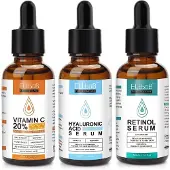 P-Beauty Gesichtsserum Set Vitamin C Hyaluron Retinol Serum Anti Aging 3x60 ml