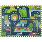 Eddy Toys Spielmatte Stadtverkehr 30x30cm